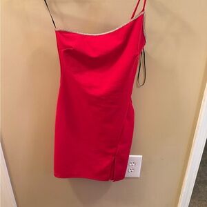 Elegant Red Slip Dress